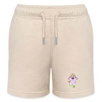 Unicorn Inline skating Inline skates - Kids Organic Sweat Shorts by Stanley/Stella - soft Ecru - Front