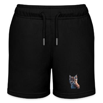 Lynx Chat sauvage Grands chats Chats Mignon Lynx - Short de jogging enfant bio Stanley/Stella - noir - Devant