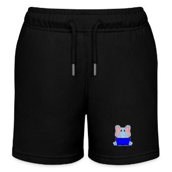 Elefant Laptop - Kinder Organic Joggingshorts Mini Bolter von Stanley/Stella - Schwarz - Vorne