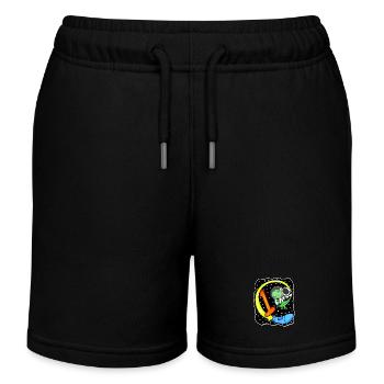 Zahl 1 Nummer Eins - Dinosaurier Motiv - Kinder Organic Joggingshorts Mini Bolter von Stanley/Stella - Schwarz - Vorne