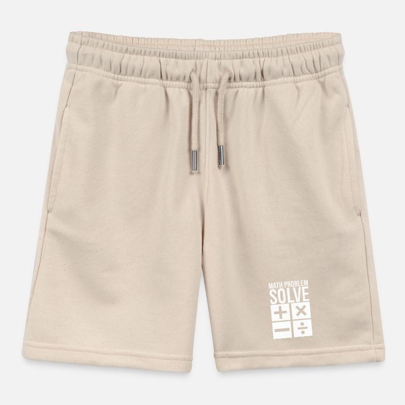 math problem solve Kids Organic Sweat Shorts by Stanley/Stella
