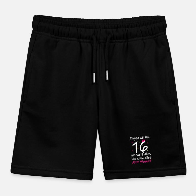 16. Geburtstag Junge Mädchen 16. Geburtstag Digga Ich bin 16 Kinder Organic Joggingshorts Mini Bolter von Stanley/Stella