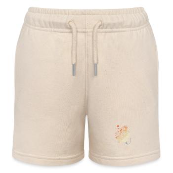 Croquis de jeu d’échecs vintage - Short de jogging enfant bio Stanley/Stella - écru doux - Devant