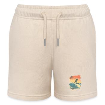 Surfeur - Short de jogging enfant bio Stanley/Stella - écru doux - Devant