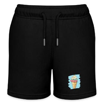 Crème glacée Crème glacée - Short de jogging enfant bio Stanley/Stella - noir - Devant