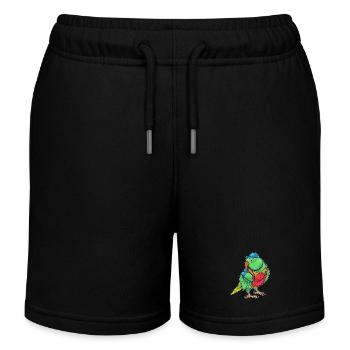 Parrot Referee Whistle - Kids Organic Sweat Shorts by Stanley/Stella - black - Front