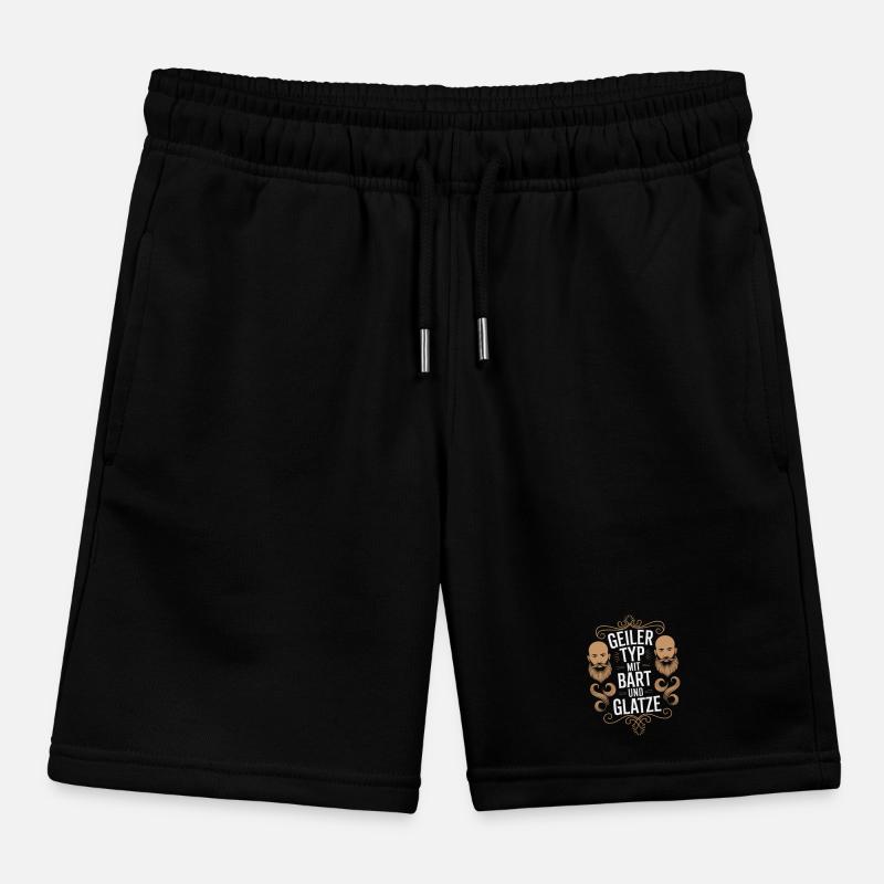 Geiler Typ Mit Bart & Glatze Glatzkopf Bartträger Kinder Organic Joggingshorts Mini Bolter von Stanley/Stella