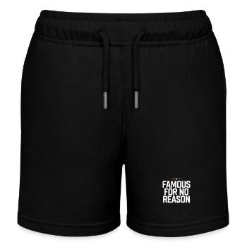 Famous For No Reason Social Media Influencer Viral - Kids Organic Sweat Shorts by Stanley/Stella - black - Front