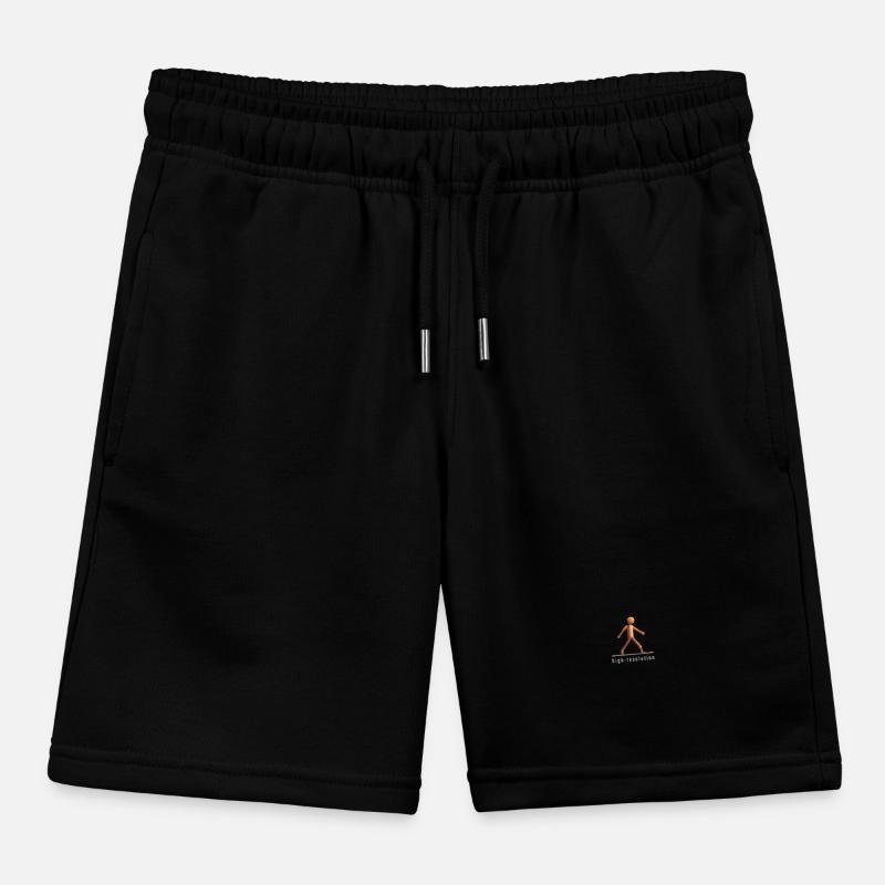 Ironic Minimalist Pixel Humor Gift Kids Organic Sweat Shorts by Stanley/Stella