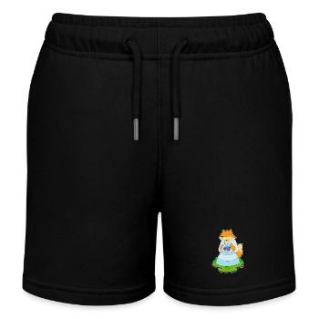Fuchs Braut Schleier Hochzeit - Kinder Organic Joggingshorts Mini Bolter von Stanley/Stella - Schwarz - Vorne