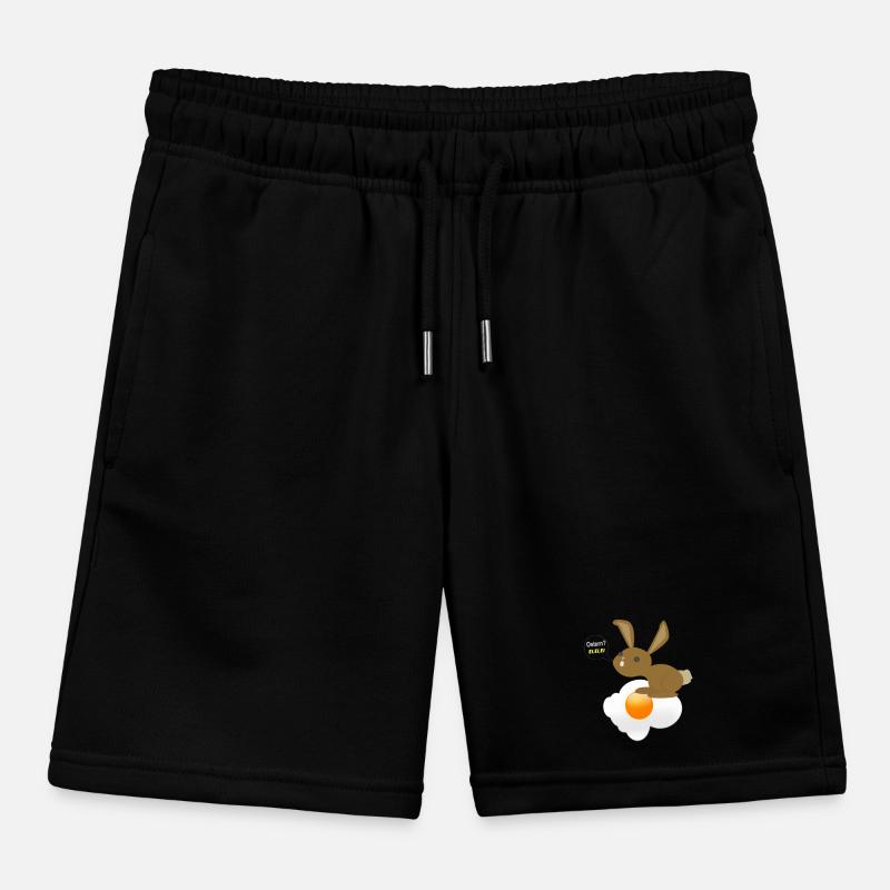 Bunny Easter Egg Egg Egg Kids Organic Sweat Shorts by Stanley/Stella