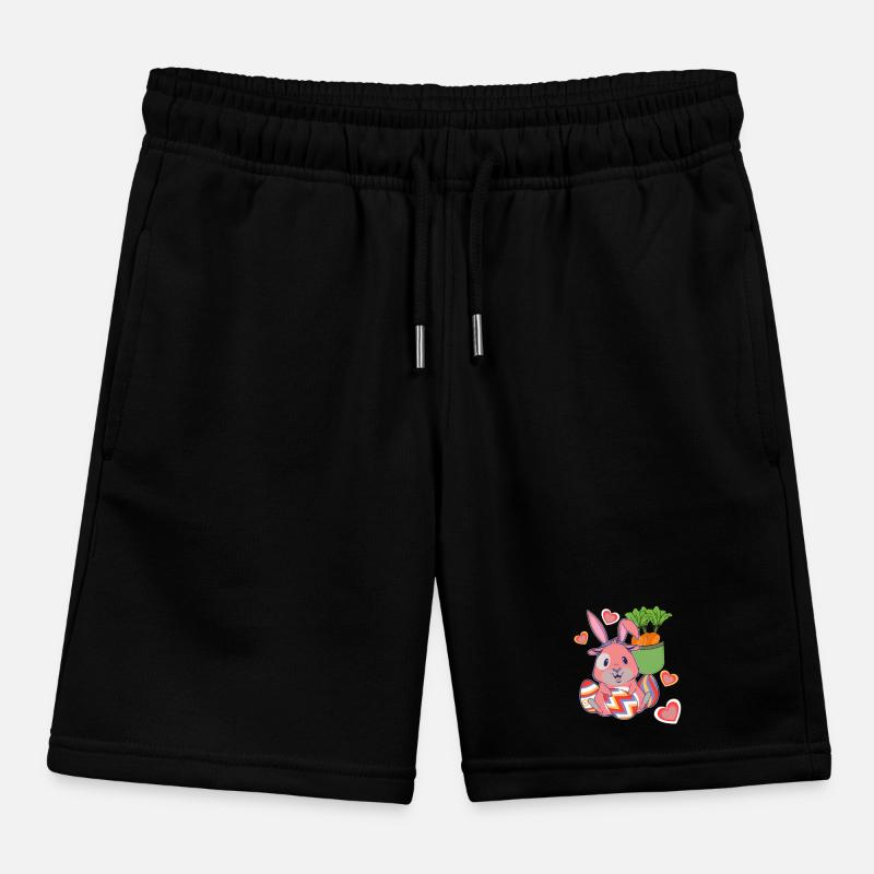 Easter Easter Bunny Easter Eggs Retro Kids Eggs Bunny Kids Organic Sweat Shorts by Stanley/Stella