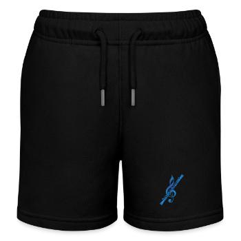 Flötenmusik Grafik - Kinder Organic Joggingshorts Mini Bolter von Stanley/Stella - Schwarz - Vorne