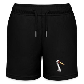 Amoureux des cigognes Cigognes blanches Cigognes géantes Cigognes - Short de jogging enfant bio Stanley/Stella - noir - Devant