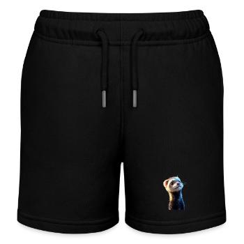 Furet Furet Putois Martre Belette Mignon Furet - Short de jogging enfant bio Stanley/Stella - noir - Devant