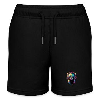 Furet Furet Putois Martre Belette Mignon Furet - Short de jogging enfant bio Stanley/Stella - noir - Devant