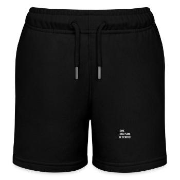 Drôle de dicton, escalade, bloc, logo vintage - Short de jogging enfant bio Stanley/Stella - noir - Devant