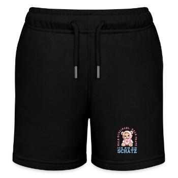 Ours mignon mi-coquin mi-grimace chérie - Short de jogging enfant bio Stanley/Stella - noir - Devant