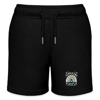 Schulkind 2025 Regenbogen Mädchen Einschulung 2025 - Kinder Organic Joggingshorts Mini Bolter von Stanley/Stella - Schwarz - Vorne