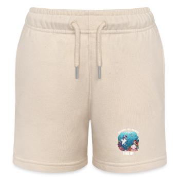 Sea Magic with Unicorn - Kids Organic Sweat Shorts by Stanley/Stella - soft Ecru - Front