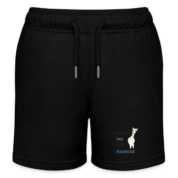 Ich bin nicht dick, ich bin flauschig! - Kinder Organic Joggingshorts Mini Bolter von Stanley/Stella - Schwarz - Vorne