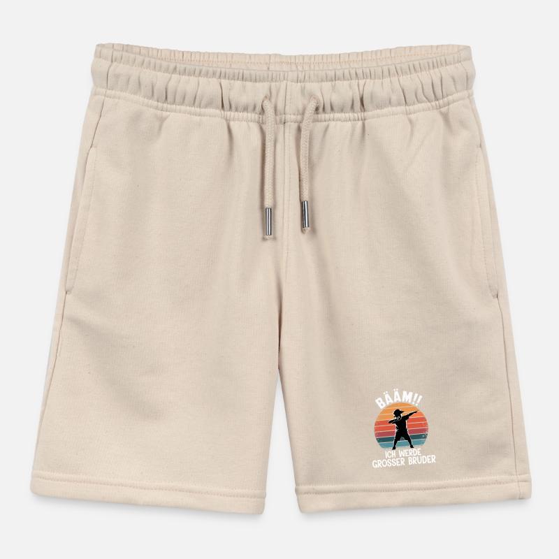 Bääm Ich werde grosser Bruder Dab Cap Schweizer Kinder Organic Joggingshorts Mini Bolter von Stanley/Stella