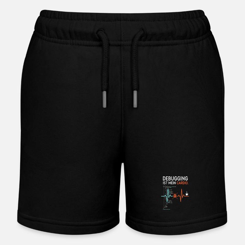 Debugging ist mein Cardio - Computer Nerd - Kinder Organic Joggingshorts Mini Bolter von Stanley/Stella - Schwarz