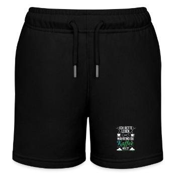 Je sauverai des vies pendant que tu prends un café - Dire - Short de jogging enfant bio Stanley/Stella - noir - Devant
