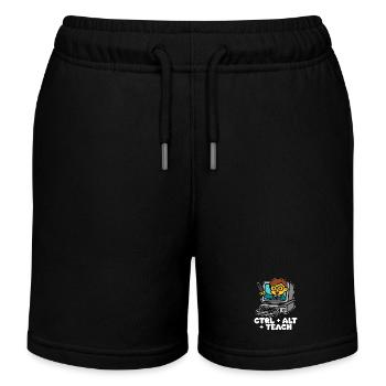 CTRL + ALT + TEACH - CADEAU ENSEIGNANT - Short de jogging enfant bio Stanley/Stella - noir - Devant