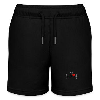 Kuala Lumpur Skyline Herzschlag Malaysia Love KLCC - Kinder Organic Joggingshorts Mini Bolter von Stanley/Stella - Schwarz - Vorne