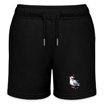 Mouette enfant Seagulls Maritime - Short de jogging enfant bio Stanley/Stella - noir - Devant