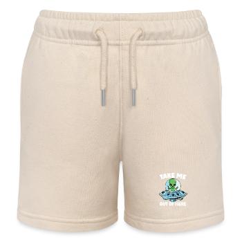 Alien in Space mit Take Me Out of Here - Kinder Organic Joggingshorts Mini Bolter von Stanley/Stella - Natur - Vorne
