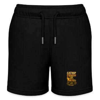 Monstertruck Katze - Kinder Organic Joggingshorts Mini Bolter von Stanley/Stella - Schwarz - Vorne