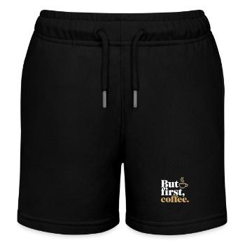 Mais le premier dicton de café pour les du matin - Short de jogging enfant bio Stanley/Stella - noir - Devant