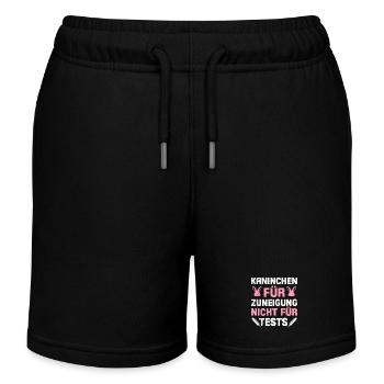Animal Welfare RABBITS FOR AFFECTION NOT FOR TESTS - Kids Organic Sweat Shorts by Stanley/Stella - black - Front