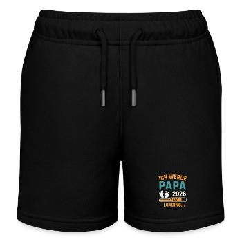 Werdender Vater ICH WERDE PAPA 2026 Lustig - Kinder Organic Joggingshorts Mini Bolter von Stanley/Stella - Schwarz - Vorne