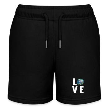Schwäne Schwan - Kinder Organic Joggingshorts Mini Bolter von Stanley/Stella - Schwarz - Vorne