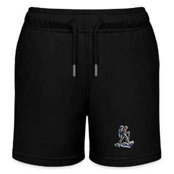 Bergsteigen Wandern - Kinder Organic Joggingshorts Mini Bolter von Stanley/Stella - Schwarz - Vorne