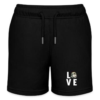 Schwäne Schwan - Kinder Organic Joggingshorts Mini Bolter von Stanley/Stella - Schwarz - Vorne