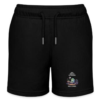 IRL-Multiplayer: abgelehnt | Introvertiert Humor - Kinder Organic Joggingshorts Mini Bolter von Stanley/Stella - Schwarz - Vorne