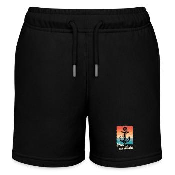 Future Father DAD AT THE HEAD Retro Funny - Kids Organic Sweat Shorts by Stanley/Stella - black - Front