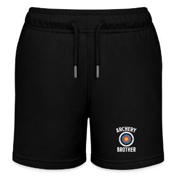 Bogenschießen Spruch Bruder Bogenschießen Geschenk - Kinder Organic Joggingshorts Mini Bolter von Stanley/Stella - Schwarz - Vorne