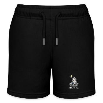 Denkendes Schaf - Freiheit  - Kinder Organic Joggingshorts Mini Bolter von Stanley/Stella - Schwarz - Vorne
