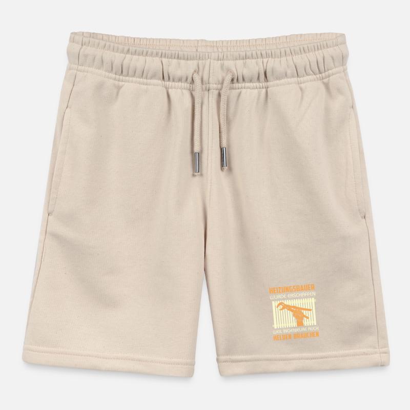 Heating Engineer Heating Construction Plumber Plumber Kids Organic Sweat Shorts by Stanley/Stella