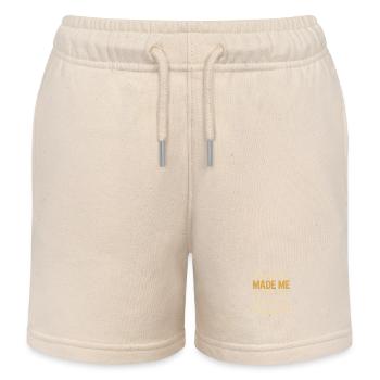 Quand Dieu m’a fait, il a dit Oups chrétien - Short de jogging enfant bio Stanley/Stella - écru doux - Devant