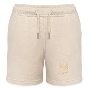 Quand Dieu m’a fait, il a dit Oups chrétien - Short de jogging enfant bio Stanley/Stella - écru doux - Devant