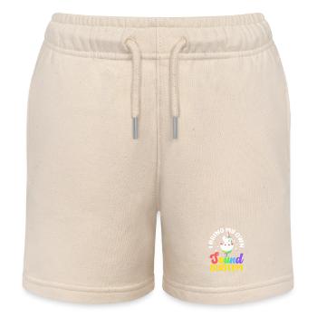 Public Fart Funny Inappropriate - Kids Organic Sweat Shorts by Stanley/Stella - soft Ecru - Front
