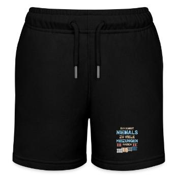 Heating Engineer Heating Construction Plumber Plumber - Kids Organic Sweat Shorts by Stanley/Stella - black - Front