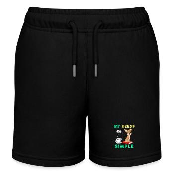 Chihuahua Kaffee Lesung - Kinder Organic Joggingshorts Mini Bolter von Stanley/Stella - Schwarz - Vorne