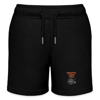 Spooky spiders and ghost motifs - Kids Organic Sweat Shorts by Stanley/Stella - black - Front